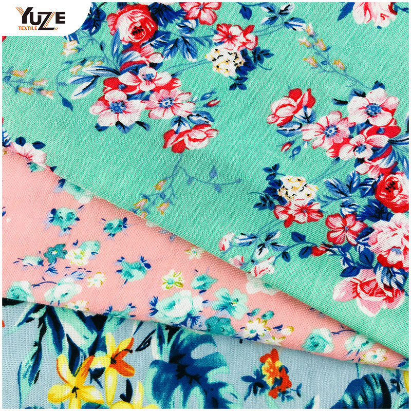 Yzgtp-es1018 Rayon Jersey Spandex Print