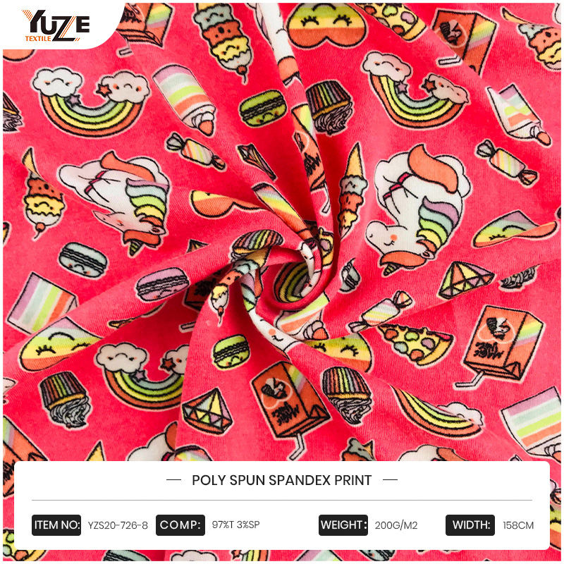 YZS20-726-8 Poly Spun Spun Spandex Print