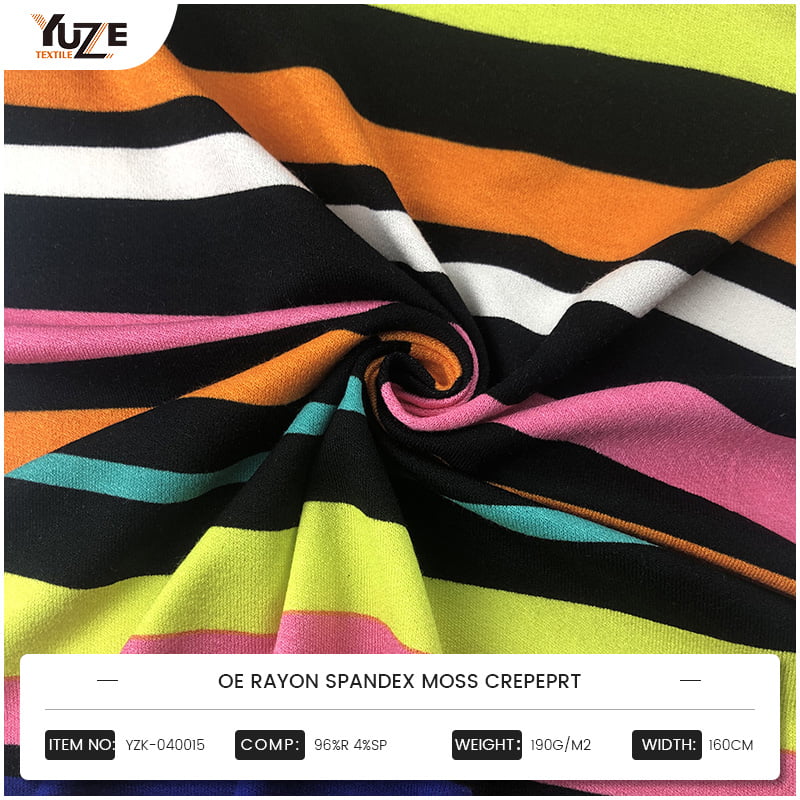 YZK-040015 OE Rayon Spandex Moss Crepepprt