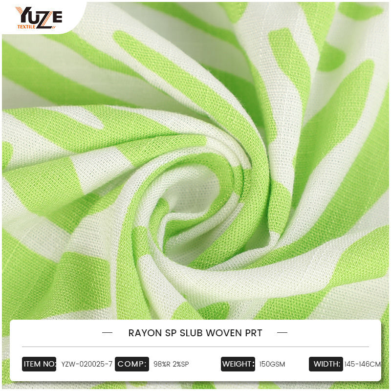 YZW-020025-7 Rayon SP SLUB SLUB SLUB PRT